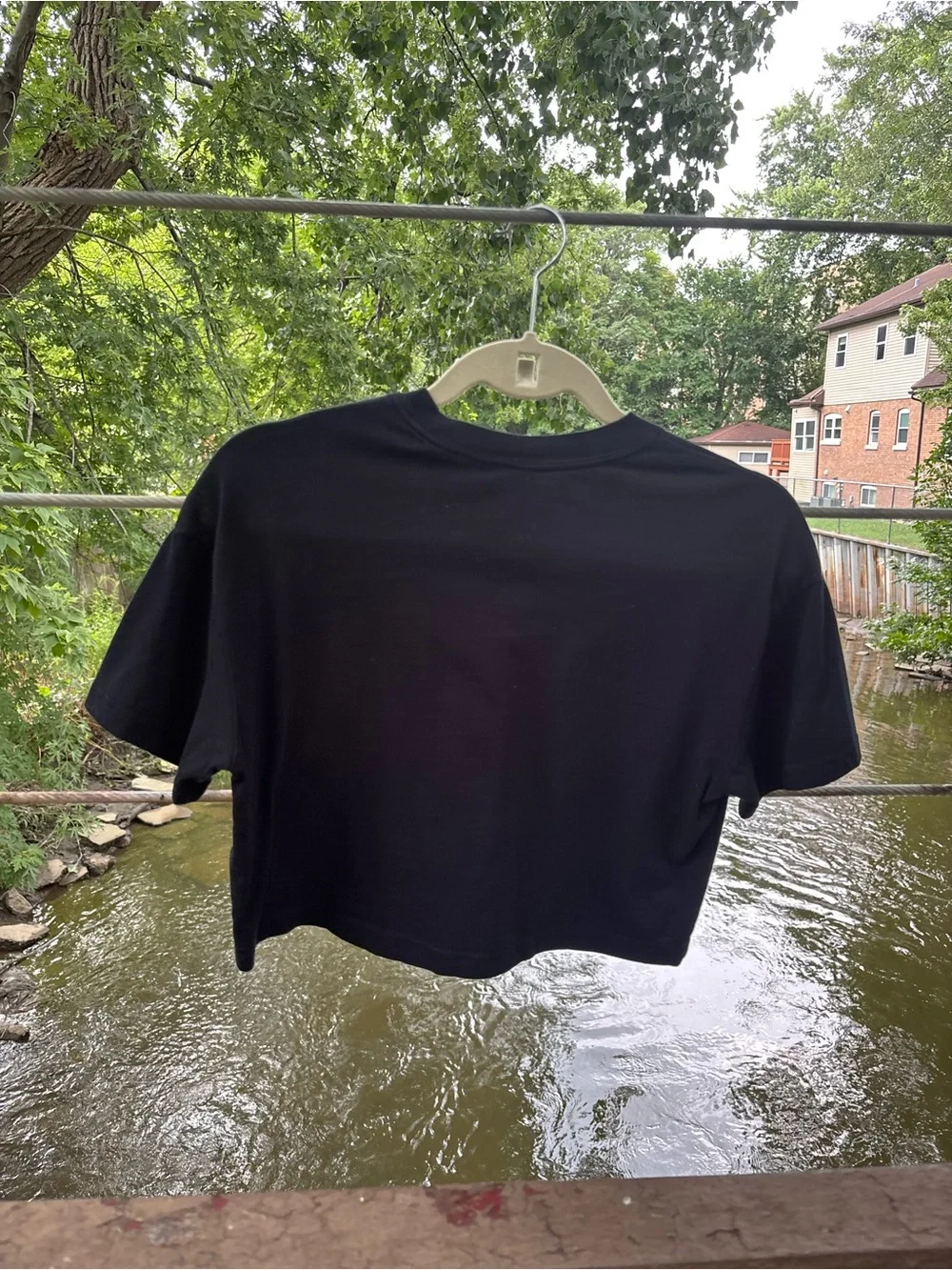 Nike Black Tee with White Swoosh Logo